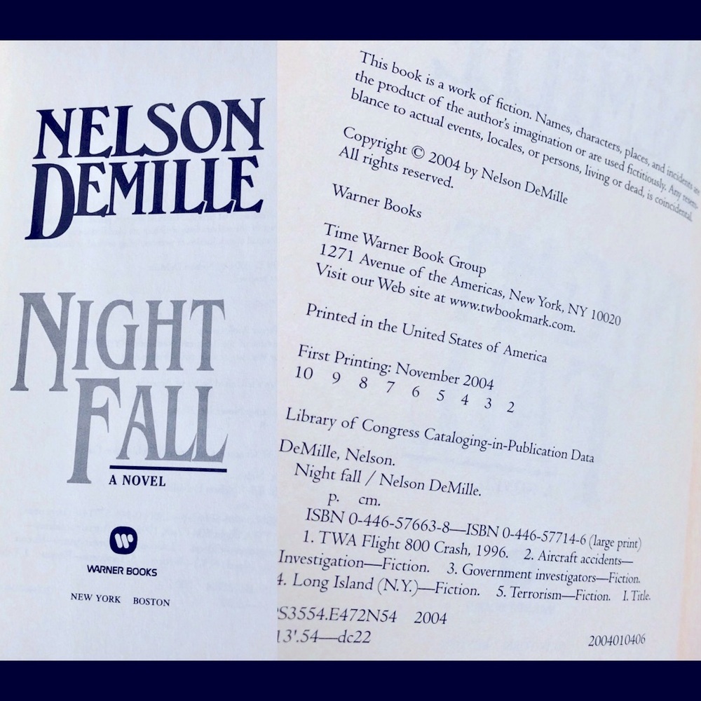 NIGHT FALL by Nelson DeMille Hardcover NEW Book - Picture 7 of 15